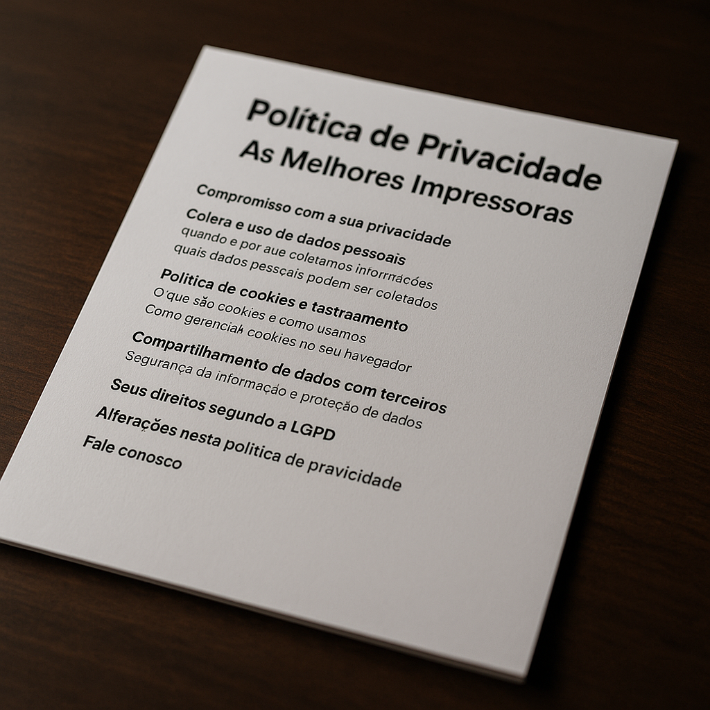olítica de privacidade melhores impressoras
